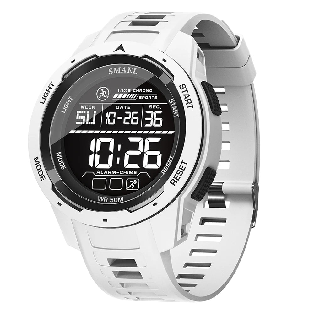 SMAEL 8105 Digital Sports Watch - 50m Waterproof LED Wristwatch for Men