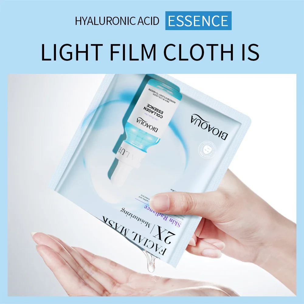 BIOAQUA Centella Collagen Sheet Masks (20 Pack) - Vitamin C & Hyaluronic Acid