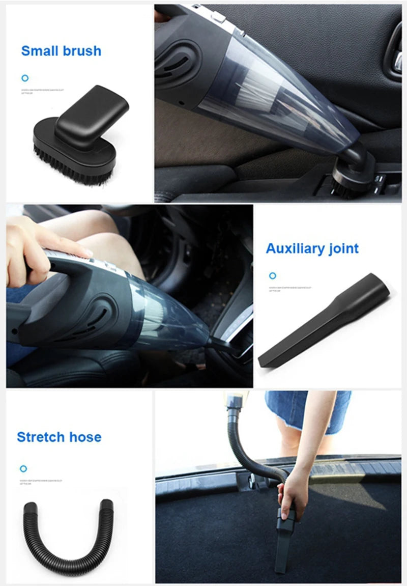 Cordless Vacuum Cleaner - 120W Powerful Cyclone Suction, Portable Rechargeable Handheld Car & Home Vacuum for Pet Hair