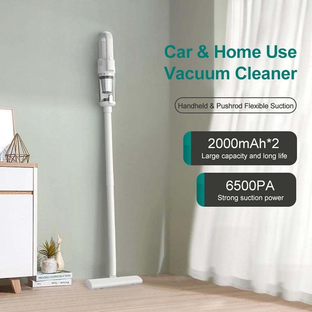 6500pa Wireless Vacuum Cleaner - Portable Handheld High Power Dry & Wet Cleaner