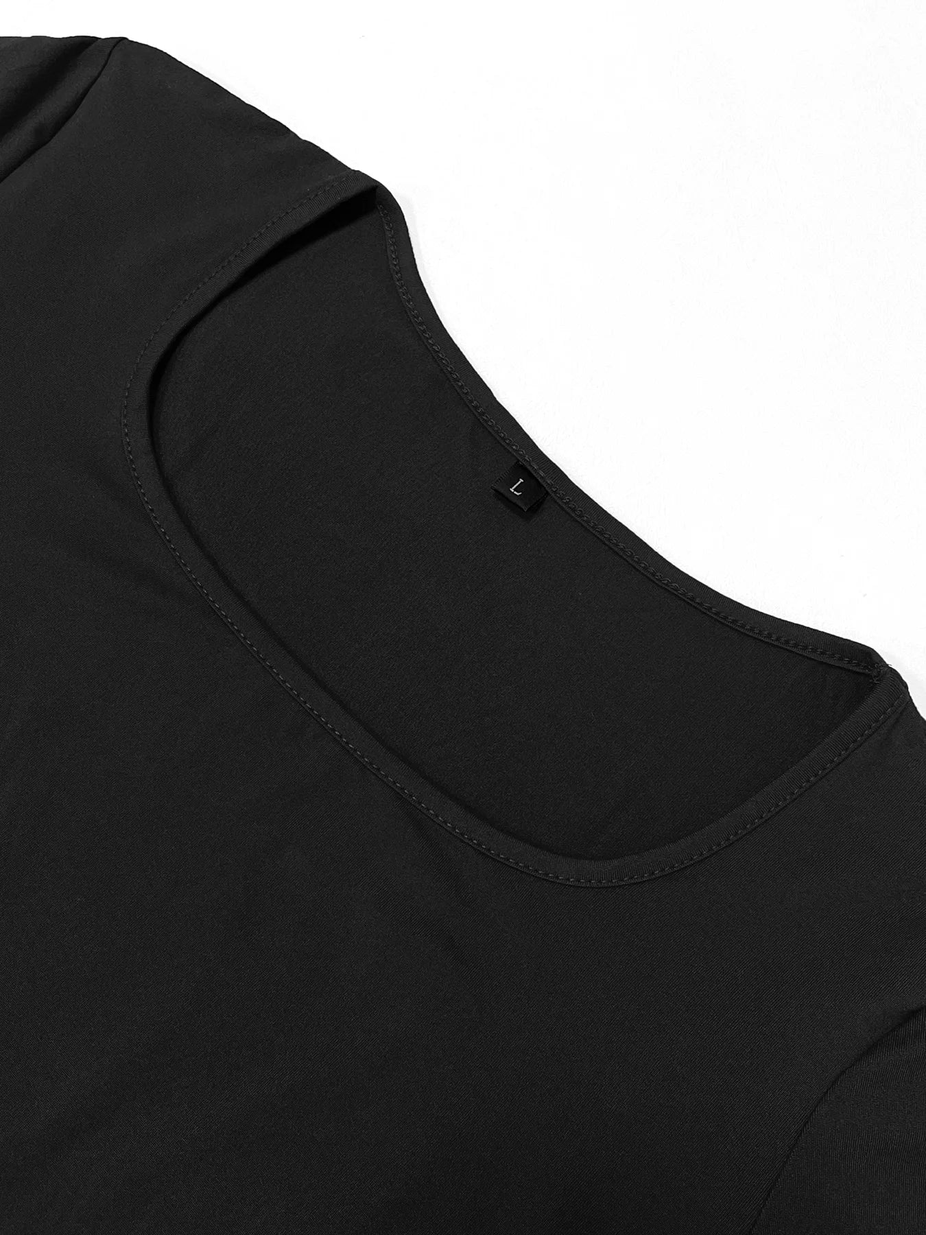 Women's Solid Long Sleeve Bodycon Dress - Chic Basic Minimalist Casual Fashion