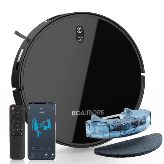 Smart Robot Vacuum & Mop Combo - 4000PA Suction, WiFi Control, Auto-Recharge