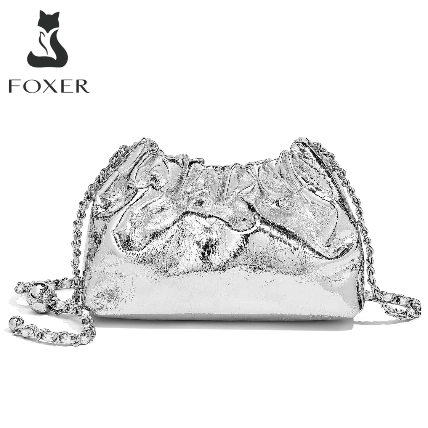 FOXER Genuine Leather Mini Crossbody Bag - Small Shoulder Handbag