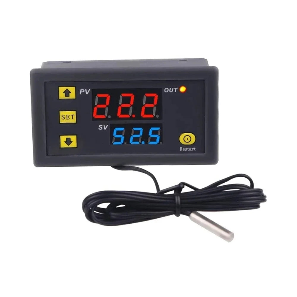 W3230 Digital Temperature Controller - 12V/24V/AC110-220V with LED Display & 20A Relay