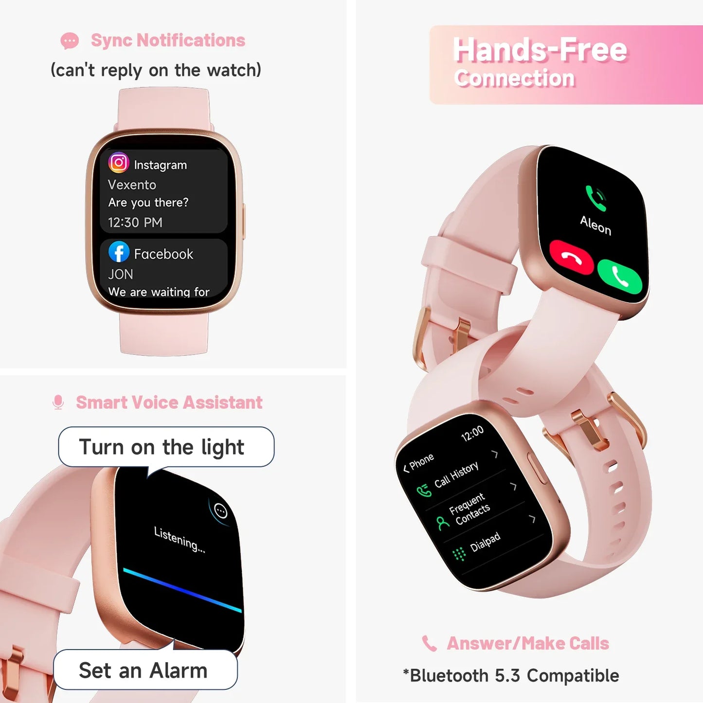 TOOBUR Smart Watch with Alexa Built-in - Heart Rate & Sleep Monitor