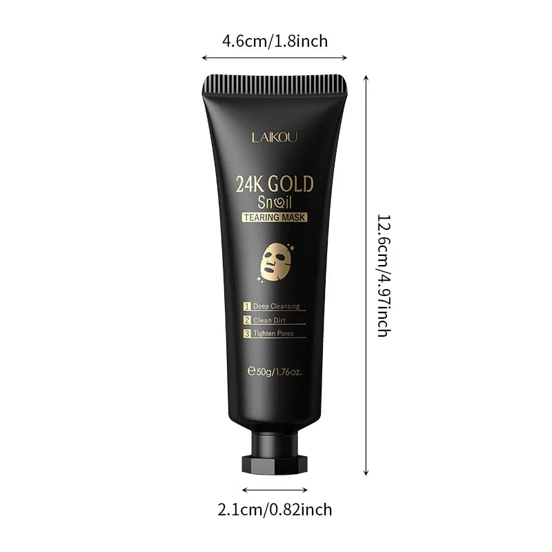 LAIKOU 24K Gold Sakura Peeling Face Mask - Anti-Wrinkle & Blackhead Removal