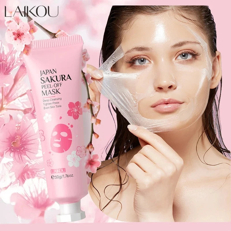 LAIKOU 24K Gold Sakura Peeling Face Mask - Anti-Wrinkle & Blackhead Removal