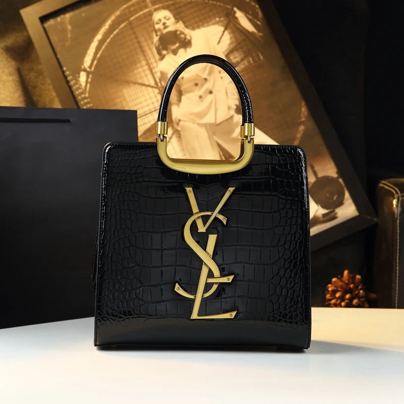 Crocodile Print Tote Bag - Luxury Women's Handbag