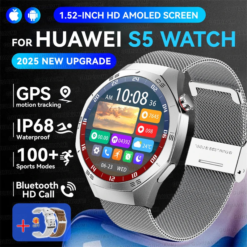 Huawei GT5 Pro Smart Watch - 1.52" AMOLED Display with GPS & Bluetooth Calling