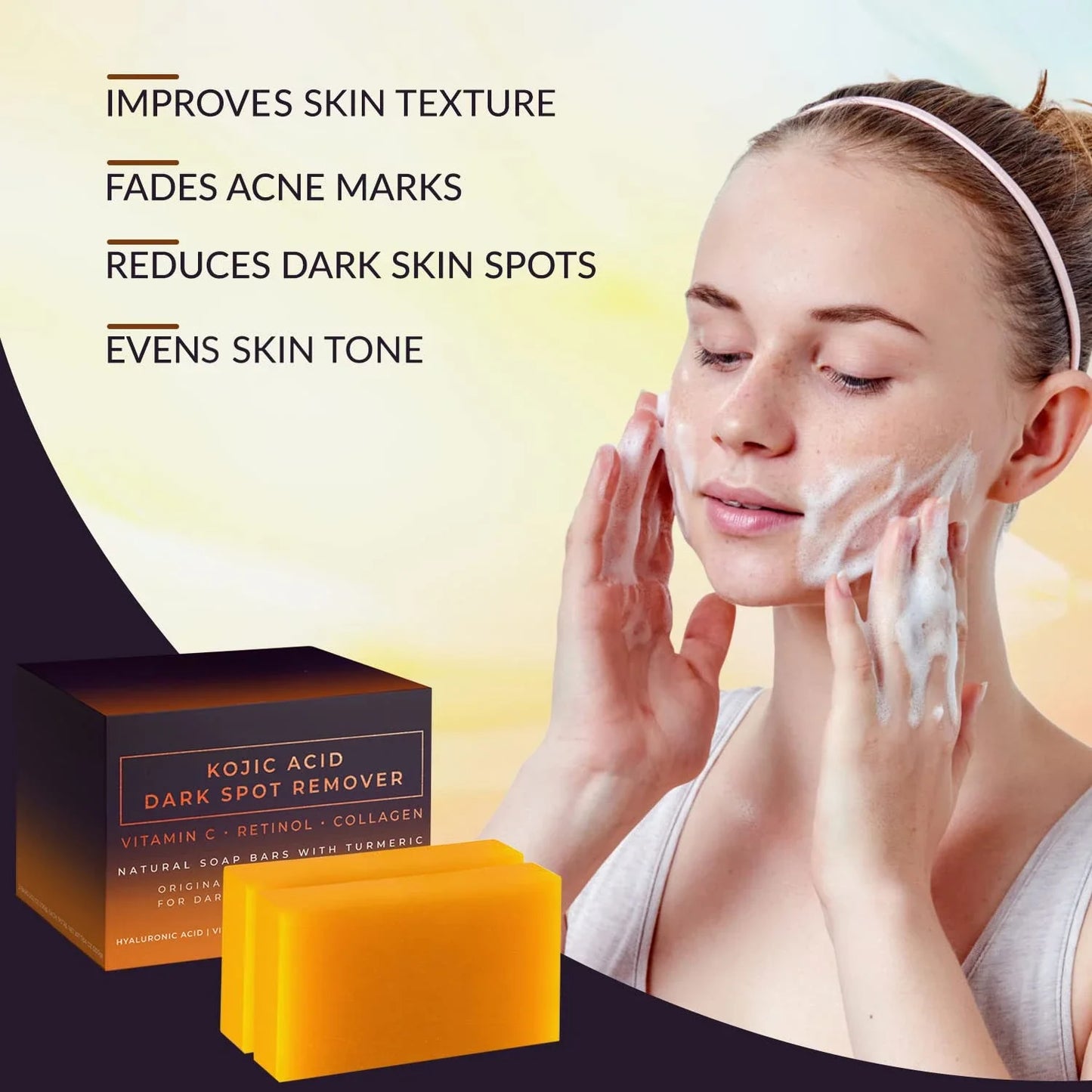 Kojic Acid Dark Spot Remover Whitening Soap - Handmade Skin Care