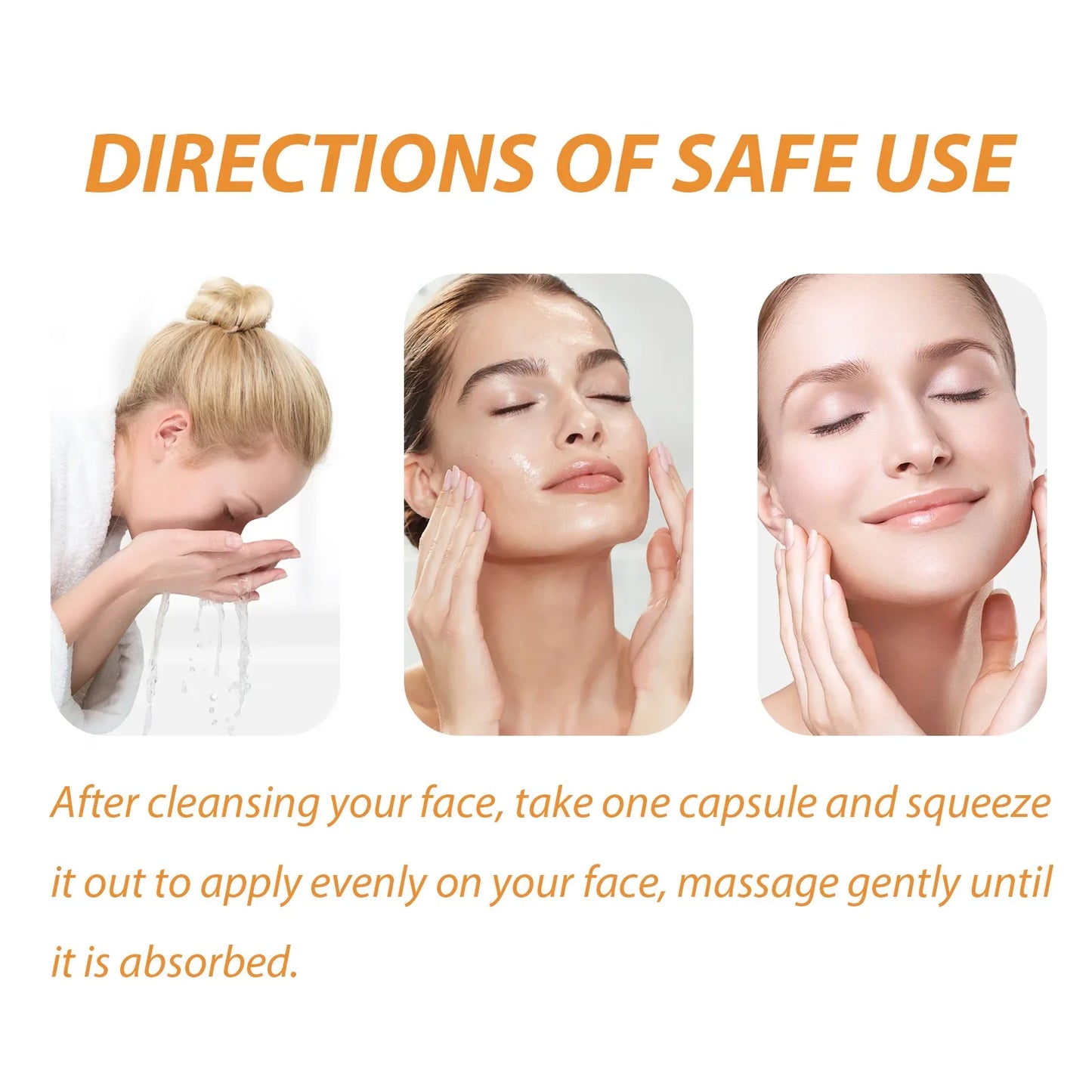 Collagen Face Care Capsules (50 Pieces) - Anti-Wrinkle Firming Serum