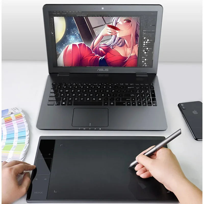 VEIKK A30 Professional Graphics Drawing Tablet - 10x6 inch with Battery-Free Pen