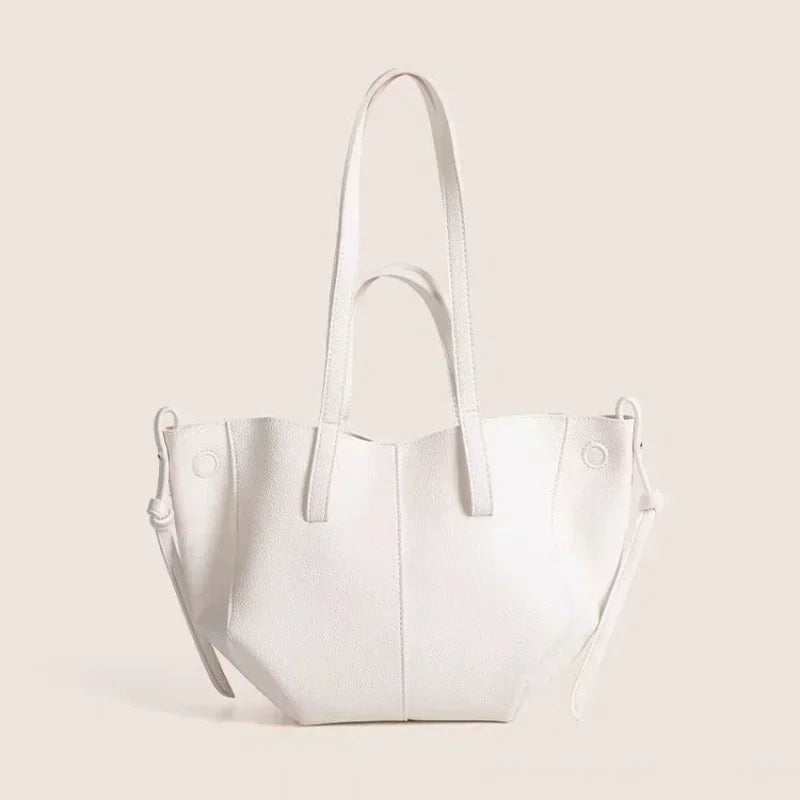 New France PU Leather Tote Large Capacity Women's Shoulder Underarm Bag Fashion Trend Magnetic Snap Interlayer