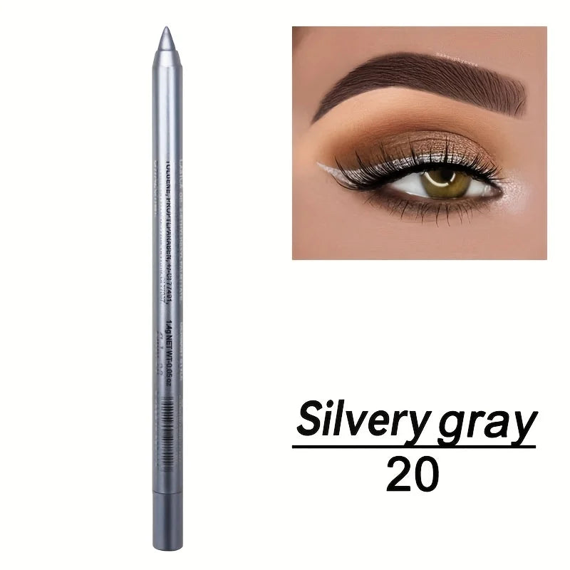 Waterproof High-Shine Eyeliner Pencil - Smudge-Proof Long-Lasting