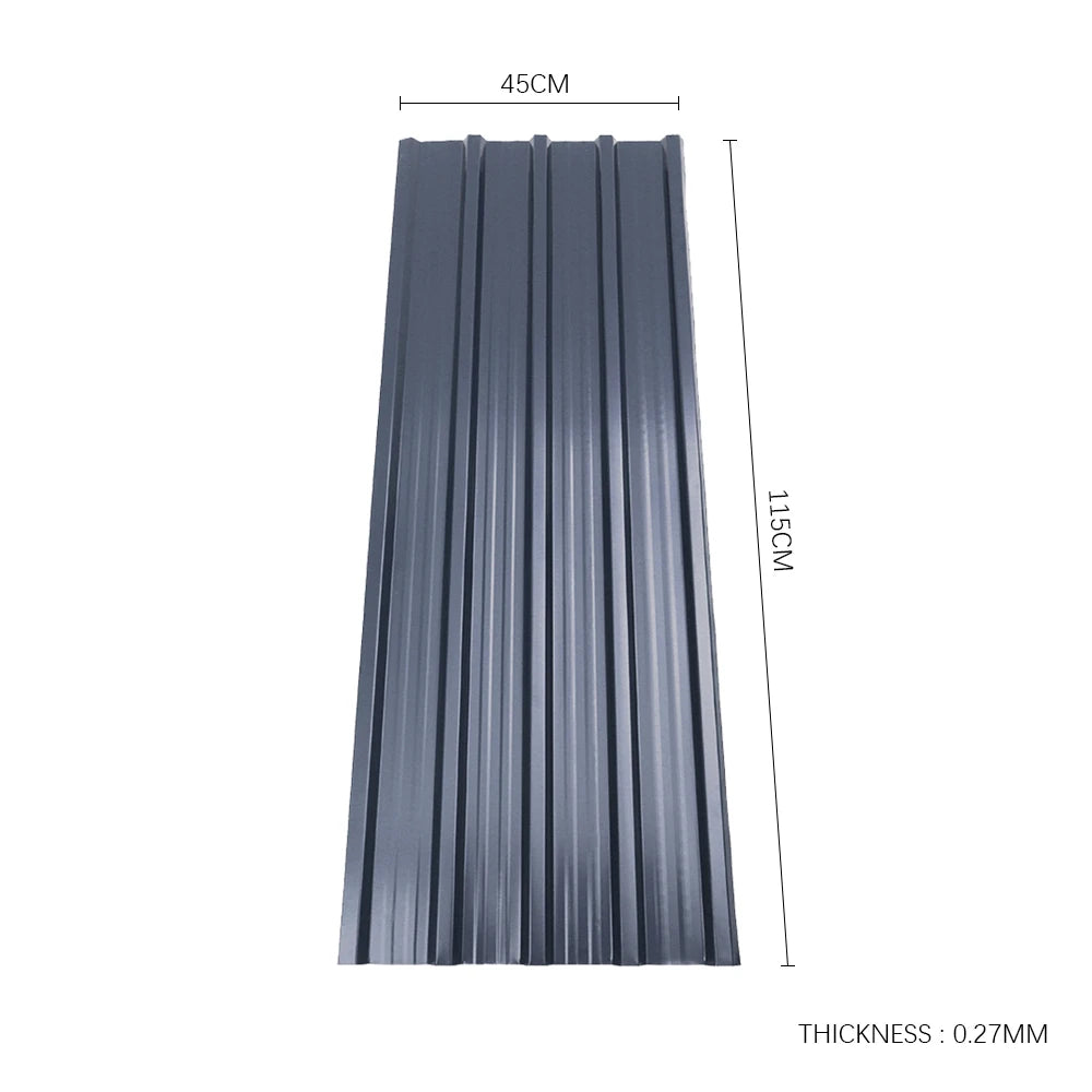 Heavy-Duty Corrugated Steel Panels - Set of 12 | Fire & Corrosion Resistant