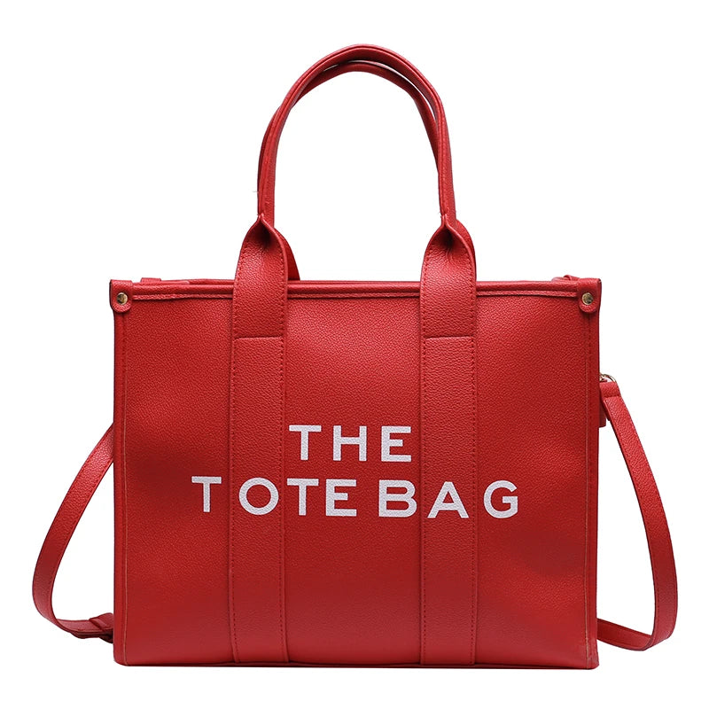 Luxury Designer Tote Bag - Soft PU Leather Handbag