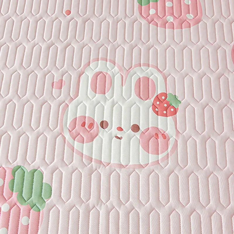 Cartoon Cute Pattern Cooling Fitted Sheet Single Natural latex fabric Soft cushion for Bedding Slow rebound Non-Slip Mattress
