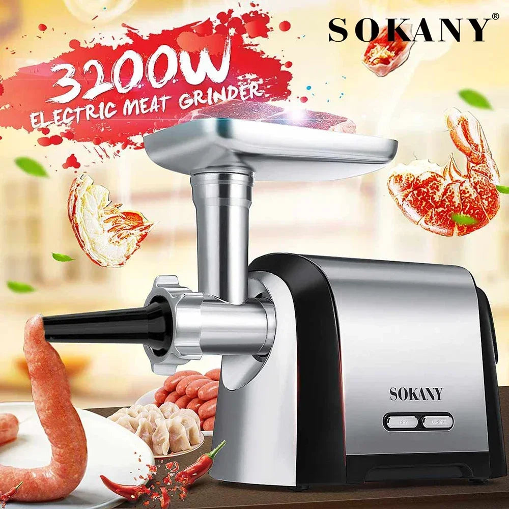 Professional Electric Meat Grinder - Stainless Steel Sausage Maker