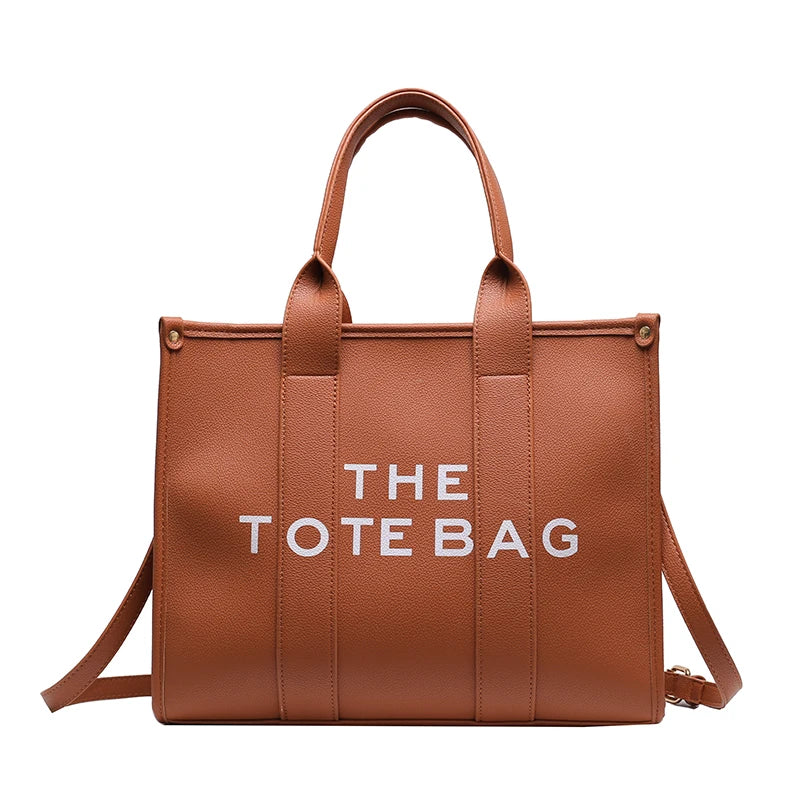 Luxury Designer Tote Bag - Soft PU Leather Handbag