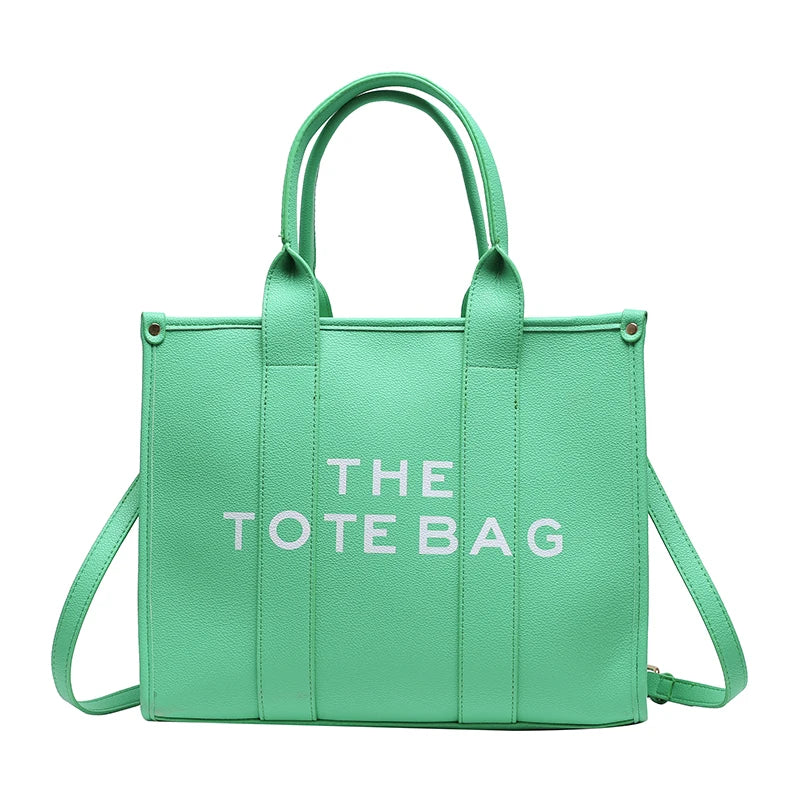 Luxury Designer Tote Bag - Soft PU Leather Handbag