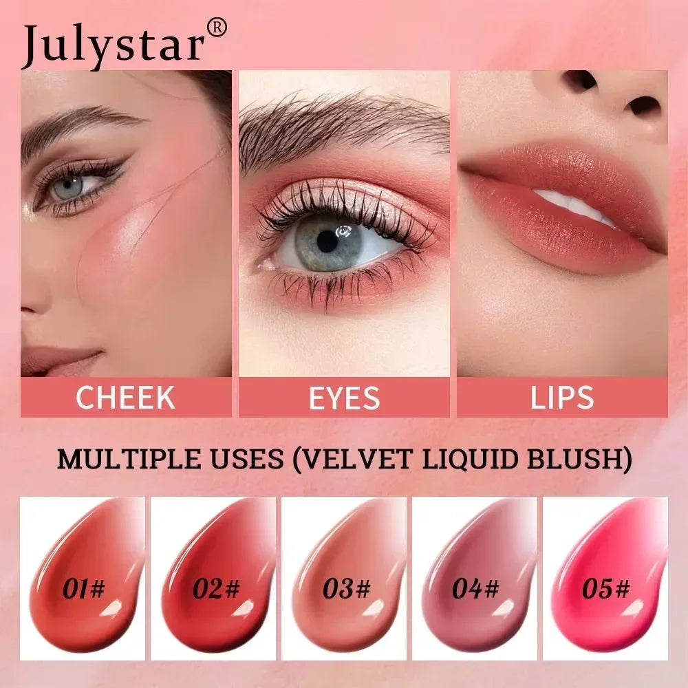 Multi-Purpose Liquid Blush - Nourishing Gel Cream for Cheeks, Eyes & Lips
