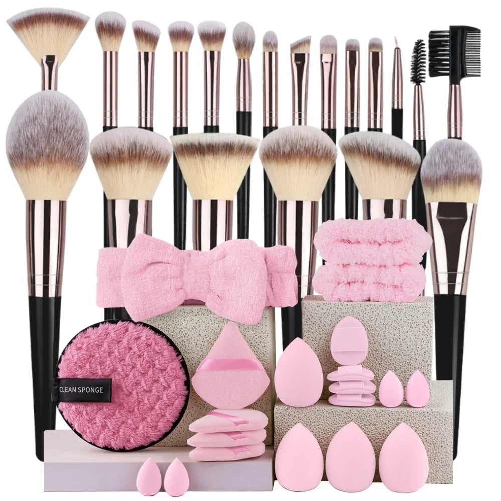 Professional 3-20PCS Makeup Brushes Set Soft Fluffy Eyeshadow Foundation Concealer Blending Blush Brush Kabuki Women Beauty Tool