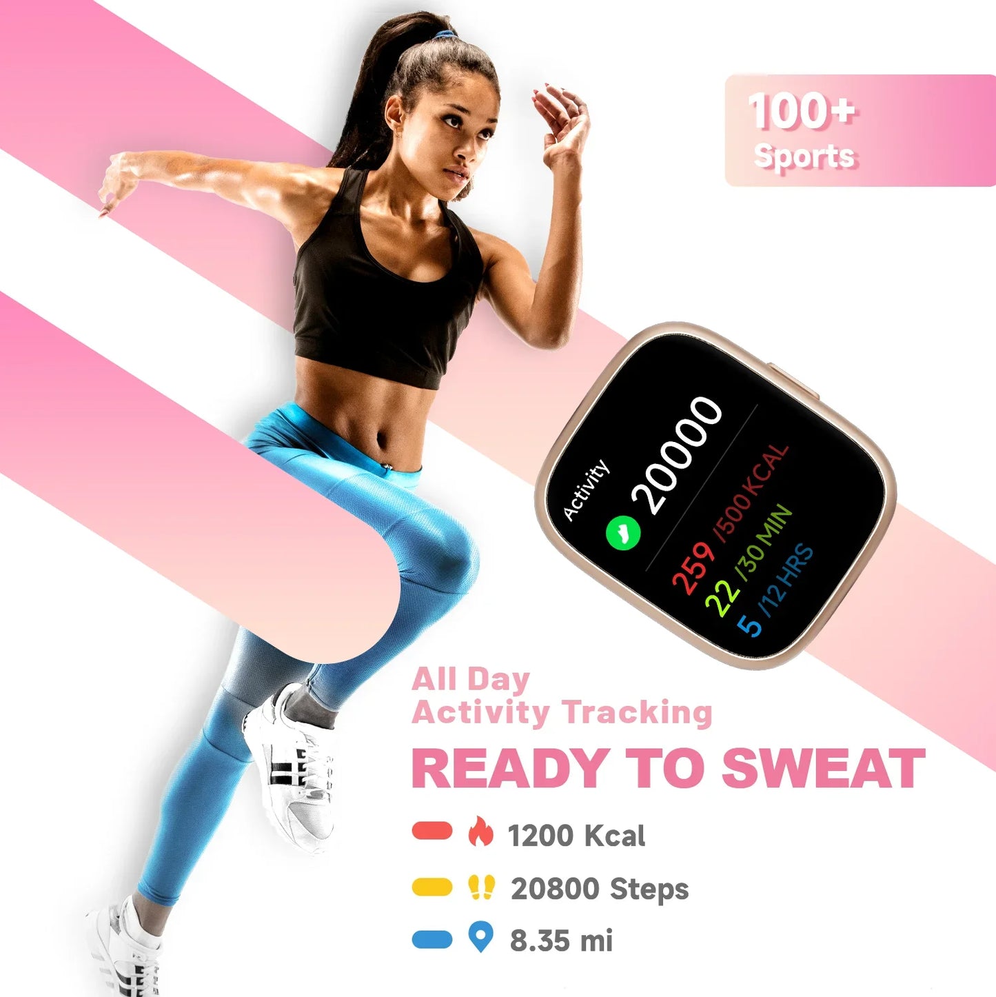 TOOBUR Smart Watch with Alexa Built-in - Heart Rate & Sleep Monitor