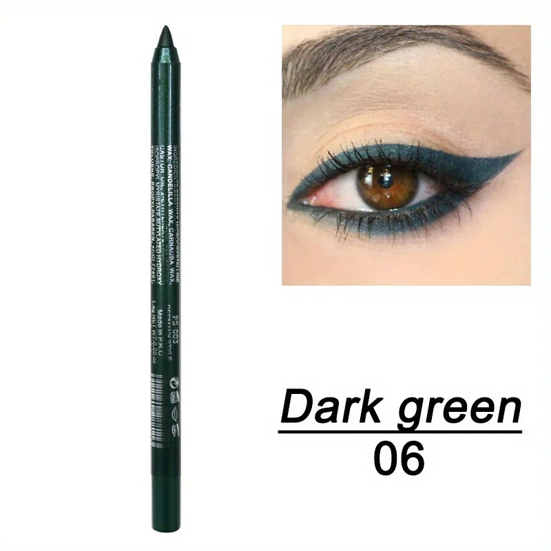 Waterproof High-Shine Eyeliner Pencil - Smudge-Proof Long-Lasting
