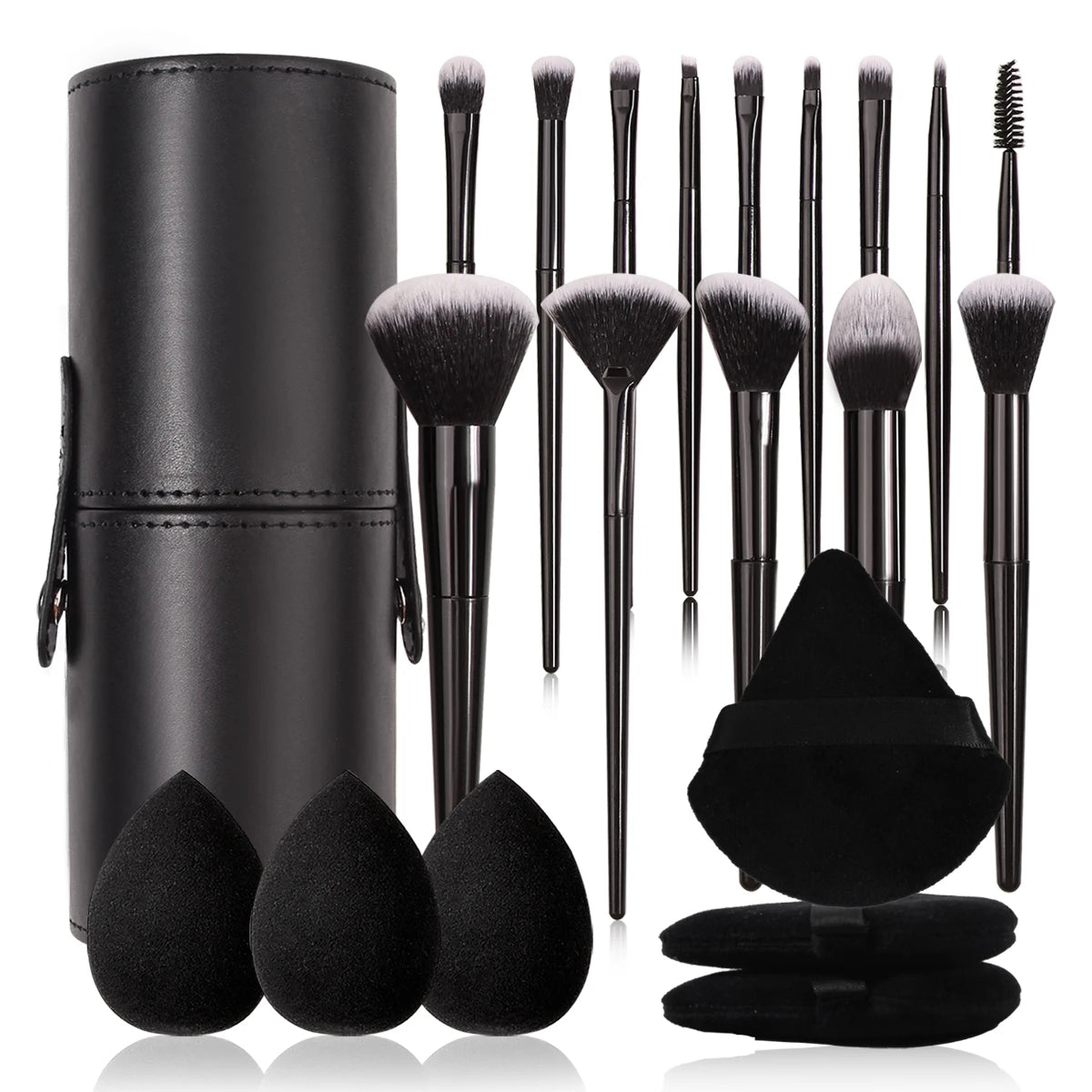 Professional Makeup Brush Set - 21pcs Soft Hair Cosmetic Brushes with Holder