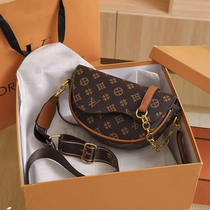 Designer Luxury Women's Crossbody Handbag - Premium PU Leather Shoulder Bag