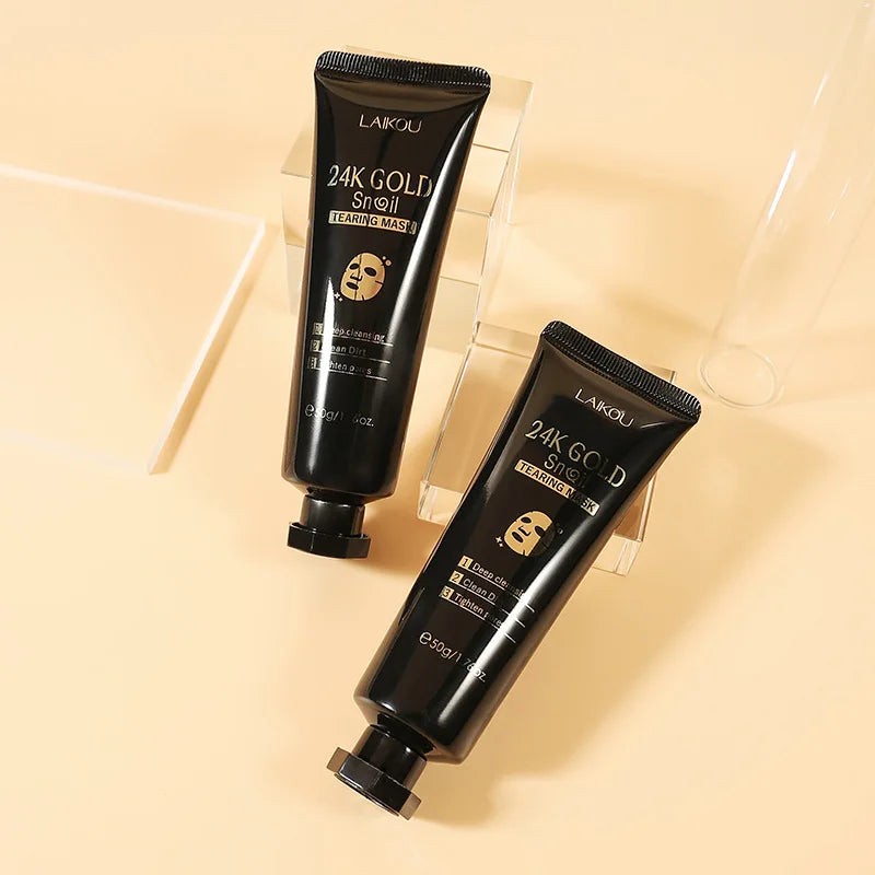 LAIKOU 24K Gold Sakura Peeling Face Mask - Anti-Wrinkle & Blackhead Removal