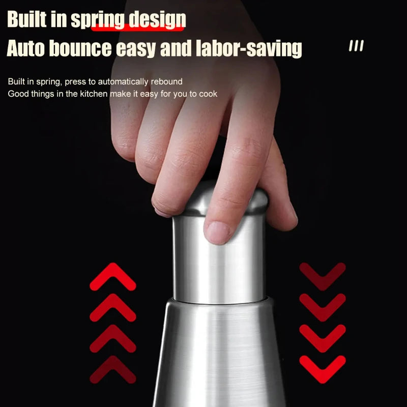 Stainless Steel Garlic Press - Manual Handheld Garlic Crusher