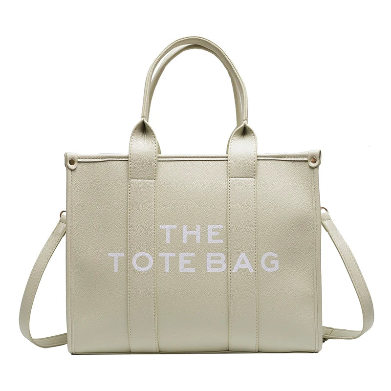 Luxury Designer Tote Bag - Soft PU Leather Handbag