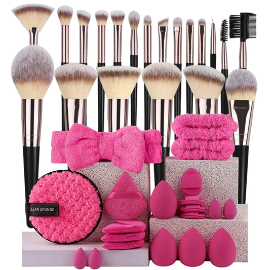 Professional 3-20PCS Makeup Brushes Set Soft Fluffy Eyeshadow Foundation Concealer Blending Blush Brush Kabuki Women Beauty Tool