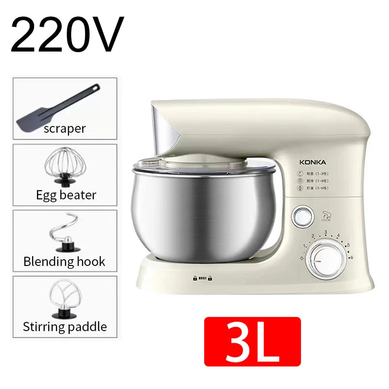 Kangjia 2025 Chef Machine - 3L Multifunctional Stand Mixer & Noodle Kneading Machine