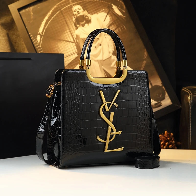 Crocodile Print Tote Bag - Luxury Women's Handbag