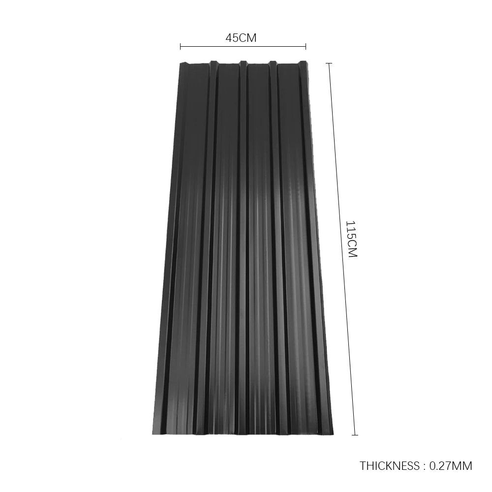 Heavy-Duty Corrugated Steel Panels - Set of 12 | Fire & Corrosion Resistant