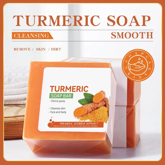 Handmade Turmeric Brightening Soap - Natural Body & Face Cleanser