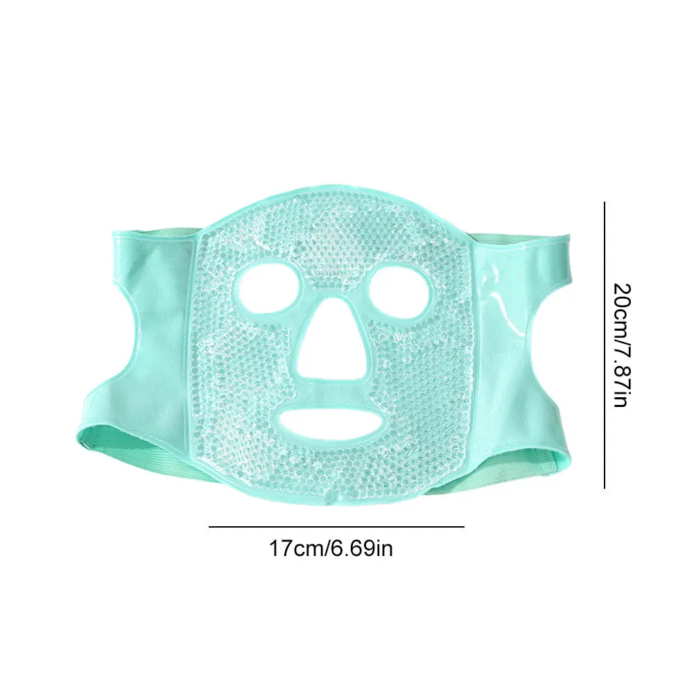 Reusable Cooling Face Mask - Ice Pack for Puffiness & Headache Relief