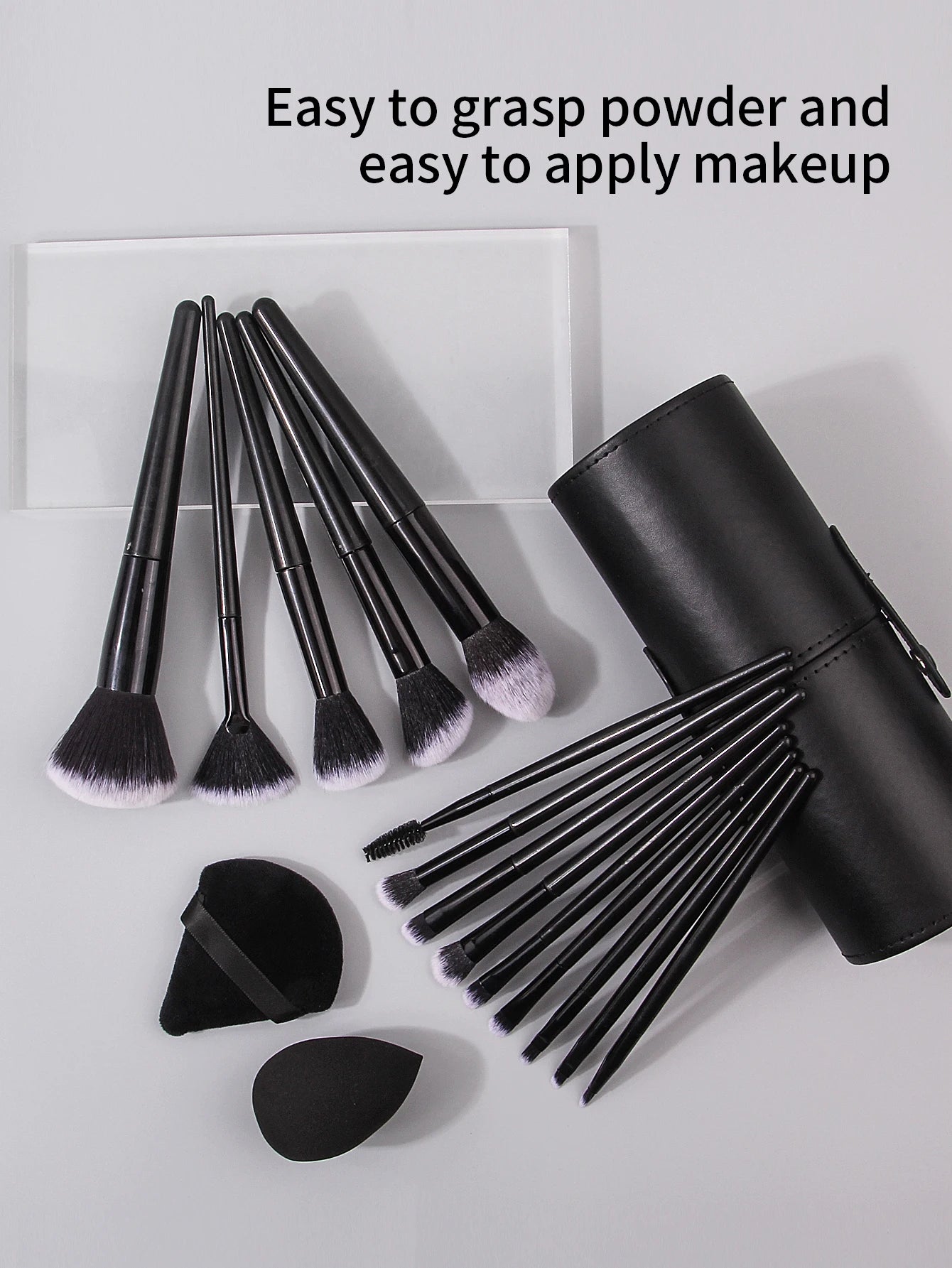 Professional Makeup Brush Set - 21pcs Soft Hair Cosmetic Brushes with Holder