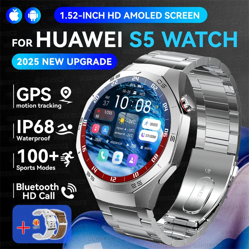 Huawei GT5 Pro Smart Watch - 1.52" AMOLED Display with GPS & Bluetooth Calling
