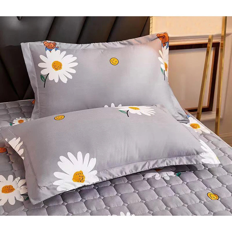 WASART Thicken quilted mattress protector cover couple 2 people luxury double bed elastic fitted sheet style protection pad 180
