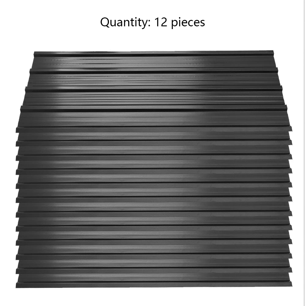 Heavy-Duty Corrugated Steel Panels - Set of 12 | Fire & Corrosion Resistant