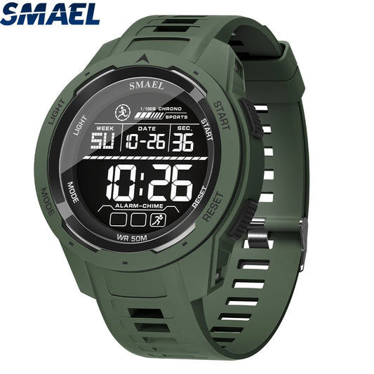 SMAEL 8105 Digital Sports Watch - 50m Waterproof LED Wristwatch for Men