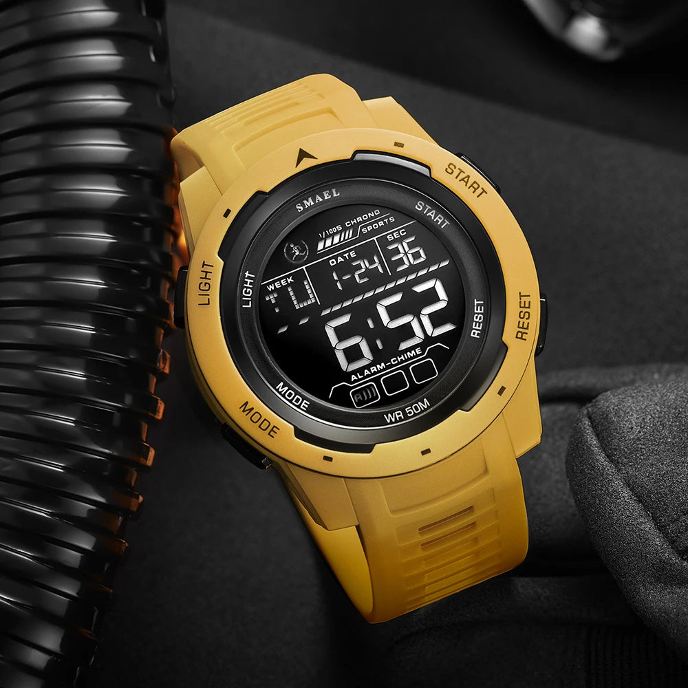 SMAEL 8105 Digital Sports Watch - 50m Waterproof LED Wristwatch for Men