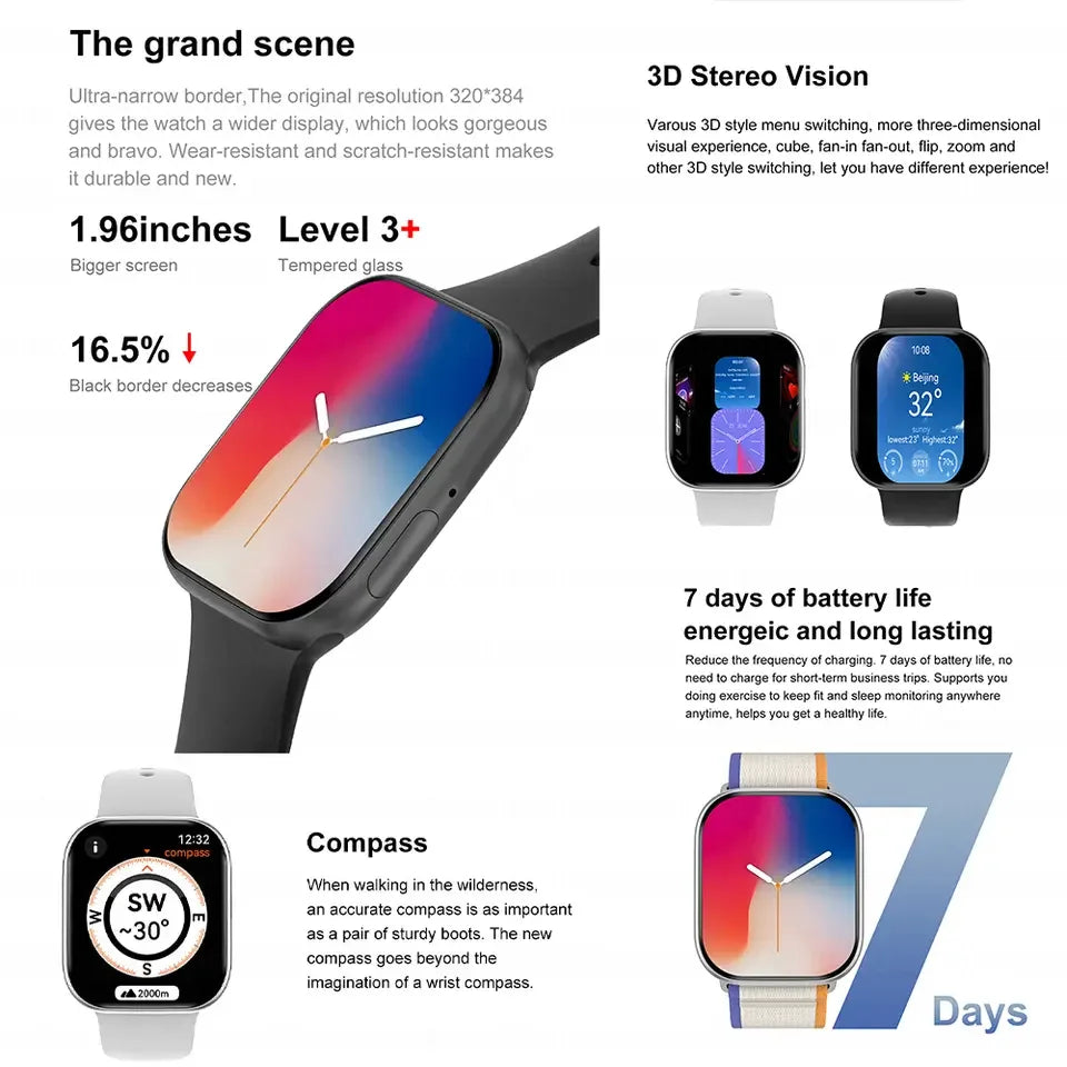 GPS Smart Watch Series 10 - Bluetooth Calling & Music Storage