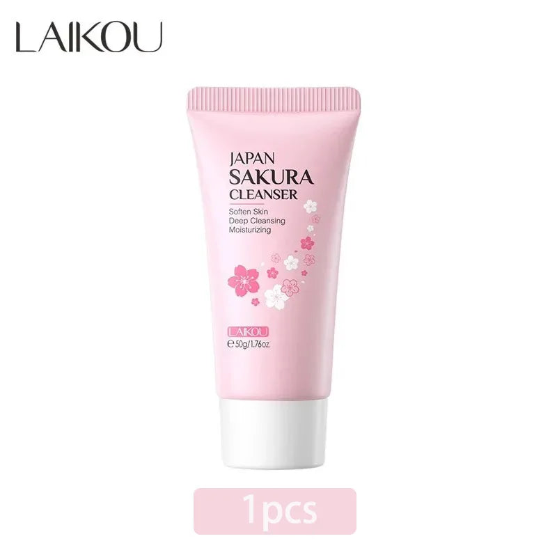 LAIKOU Sakura Cleanser 50g - Gentle Deep Cleaning & Pore Minimising