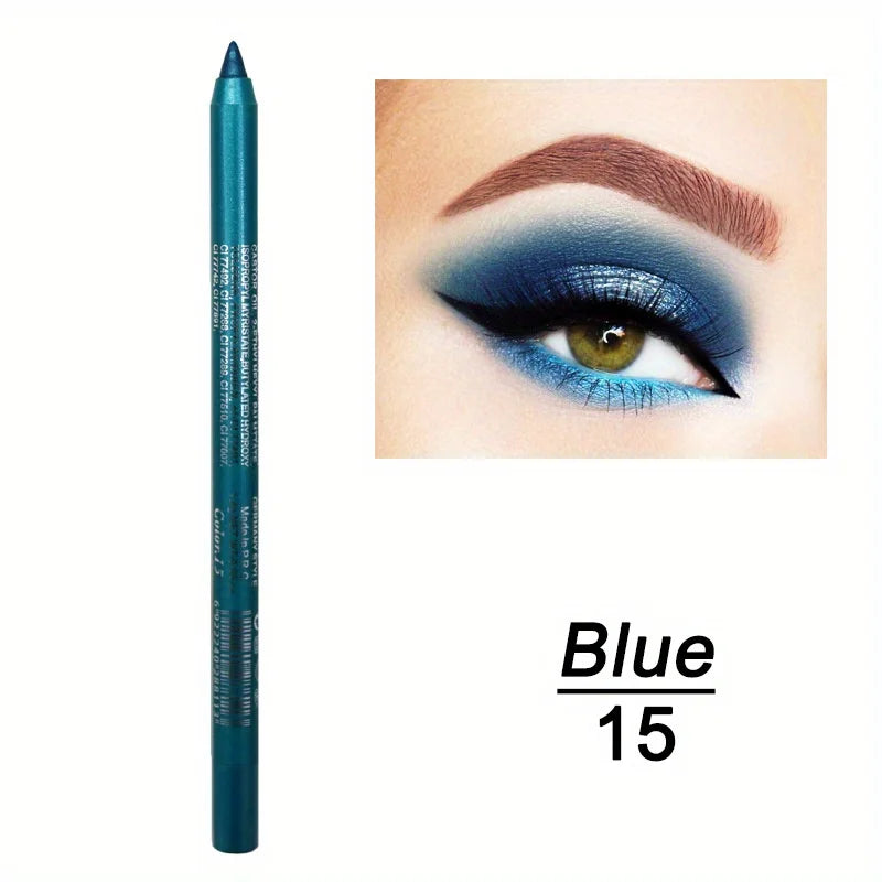 Waterproof High-Shine Eyeliner Pencil - Smudge-Proof Long-Lasting